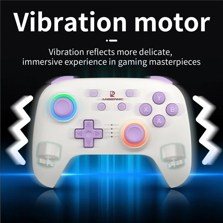 AMPOWN RGP01 Wireless Game Controller RGB Light Gamepad for Android iOS PC Switch - Beige