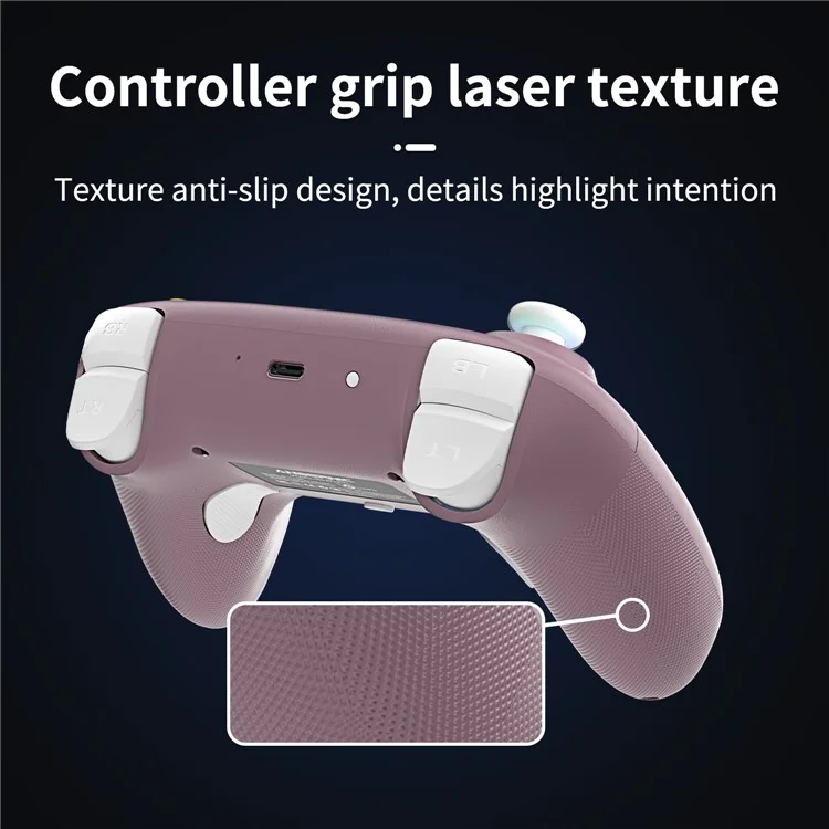 AMPOWN RGP01 Wireless Game Controller RGB Light Gamepad for Android iOS PC Switch - Purple