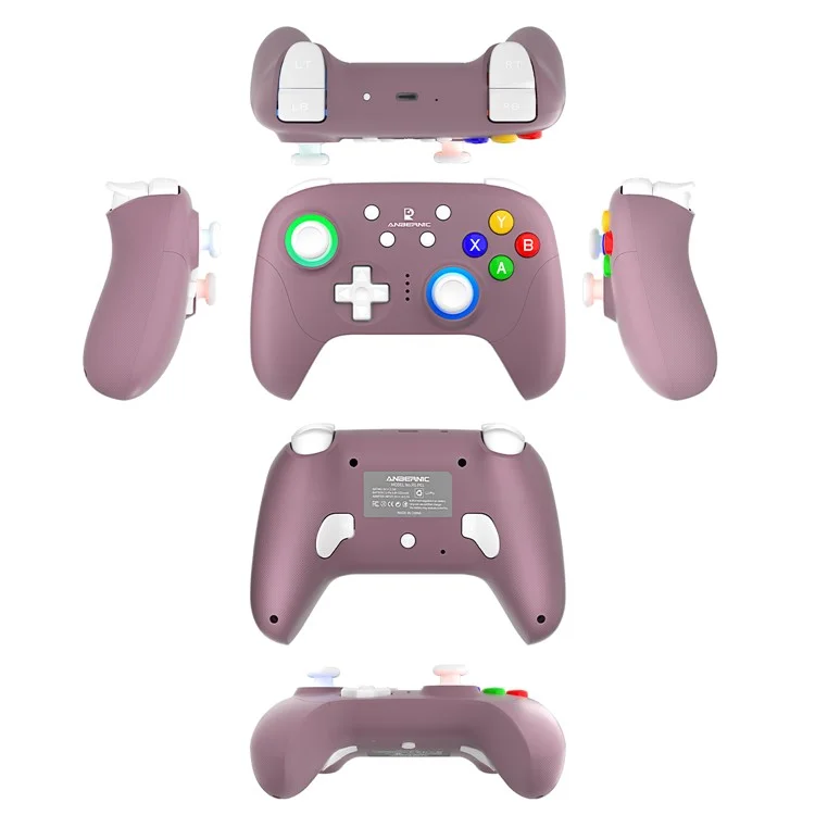 AMPOWN RGP01 Wireless Game Controller RGB Light Gamepad for Android iOS PC Switch - Purple