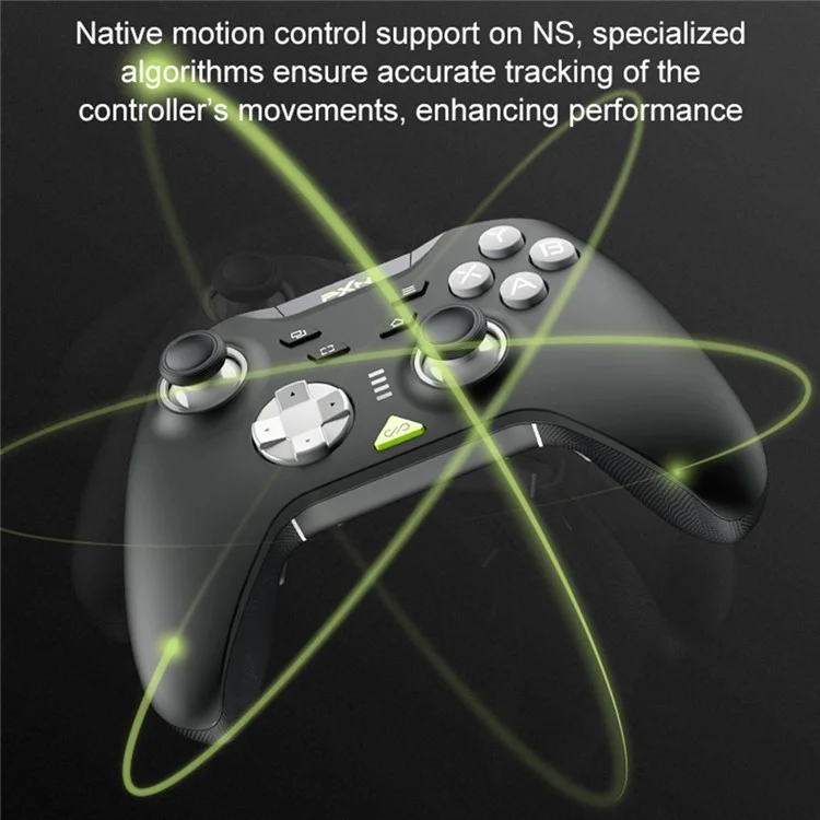 PXN P5 Bluetooth-compatible Wireless Game Controller with Receiver for Steam PC  /  Android  /  iOS  /  Nintendo Switch - Black