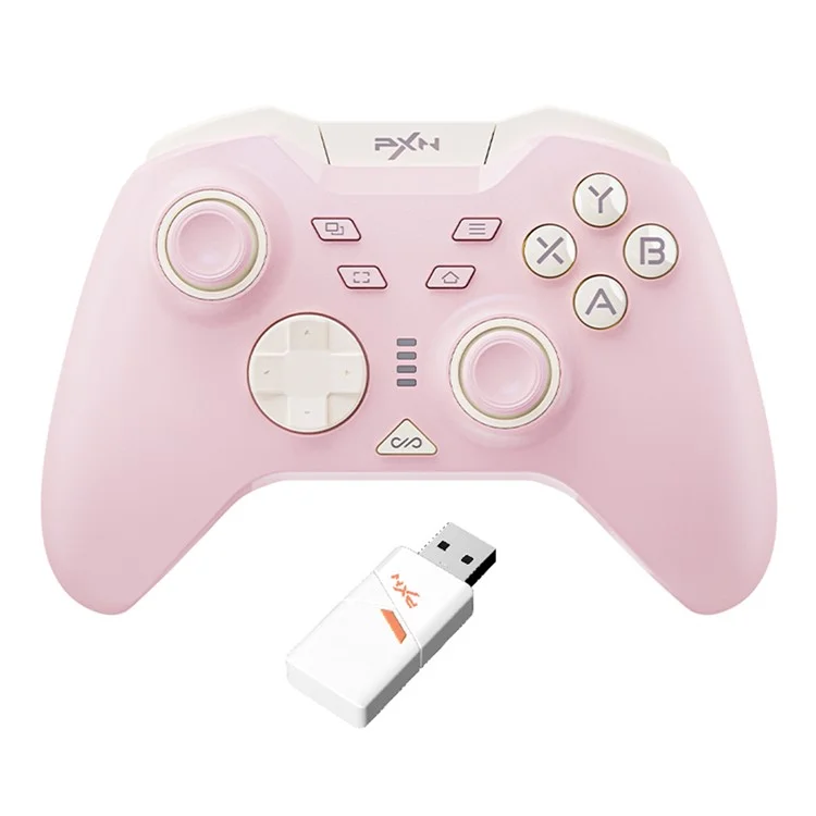 PXN P5 Bluetooth-compatible Wireless Game Controller with Receiver for Steam PC  /  Android  /  iOS  /  Nintendo Switch - Pink