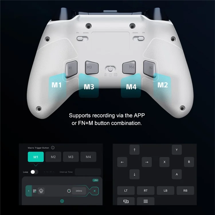 PXN P5 Bluetooth-compatible Wireless Game Controller with Receiver for Steam PC  /  Android  /  iOS  /  Nintendo Switch - Pink