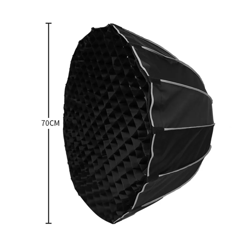 70cm Deep Parabolic Softbox with Grille Quick Release Bowens Mount Photography Umbrella for Studio Lighting
