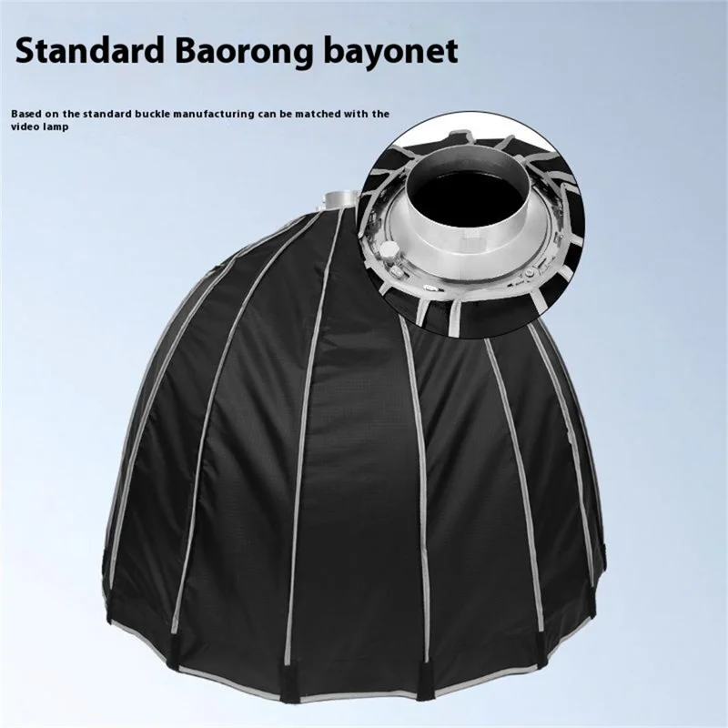 120cm Deep Parabolic Softbox with Grille Quick Release Bowens Mount Photography Umbrella for Studio Lighting