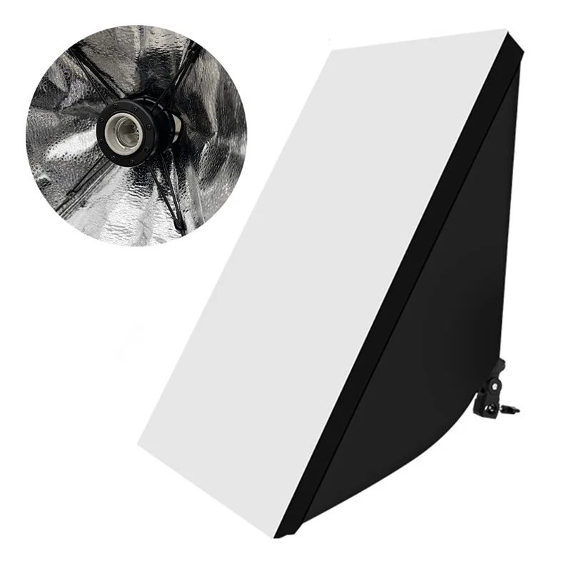 50 x 70cm Single Light Head Softbox Photography Studio Equipment for Portrait Product Shooting - US Plug