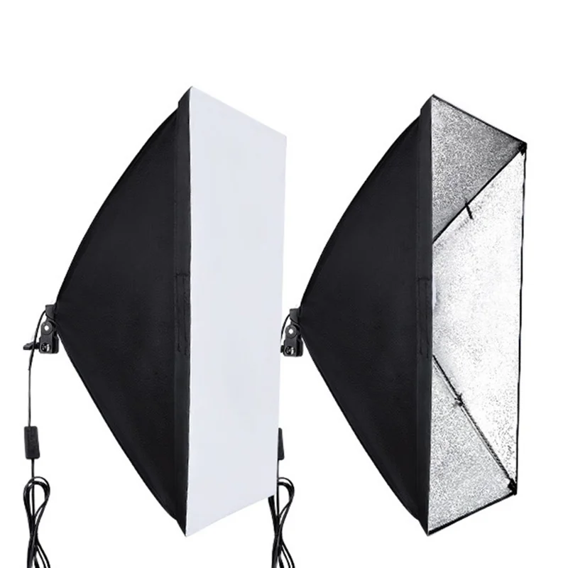 50 x 70cm Single Light Head Softbox Photography Studio Equipment for Portrait Product Shooting - US Plug