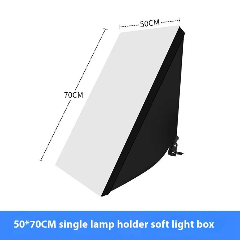 50 x 70cm Single Light Head Softbox Photography Studio Equipment for Portrait Product Shooting - US Plug