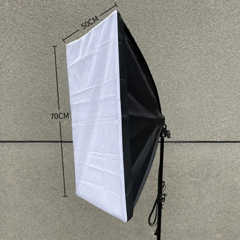 50 x 70cm Single Light Head Softbox Photography Studio Equipment for Portrait Product Shooting - US Plug