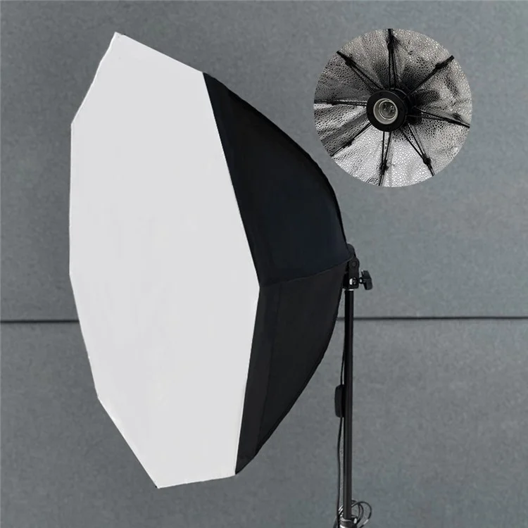 70cm Octagonal Softbox Photography Studio Lighting Equipment with Single Light Head - US Plug