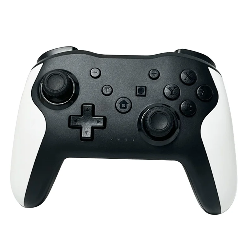 NS009 Game Controller Six-Axis Gyroscope Dual Vibration Android Bluetooth-Compatible Wireless Gamepad - Black+White