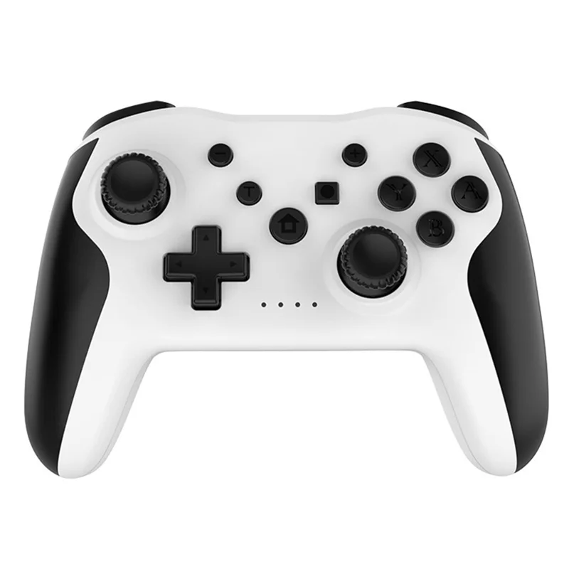 NS009 Game Controller Six-Axis Gyroscope Dual Vibration Android Bluetooth-Compatible Wireless Gamepad - White+Black