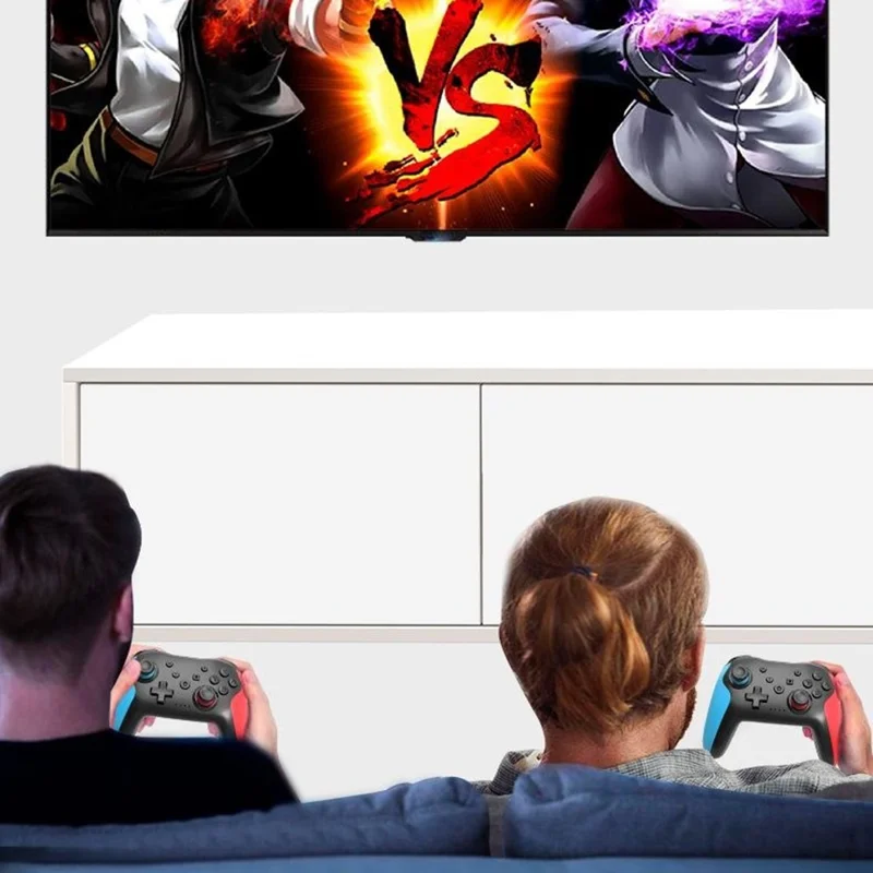 NS009 Game Controller Six-Axis Gyroscope Dual Vibration Android Bluetooth-Compatible Wireless Gamepad - White+Black