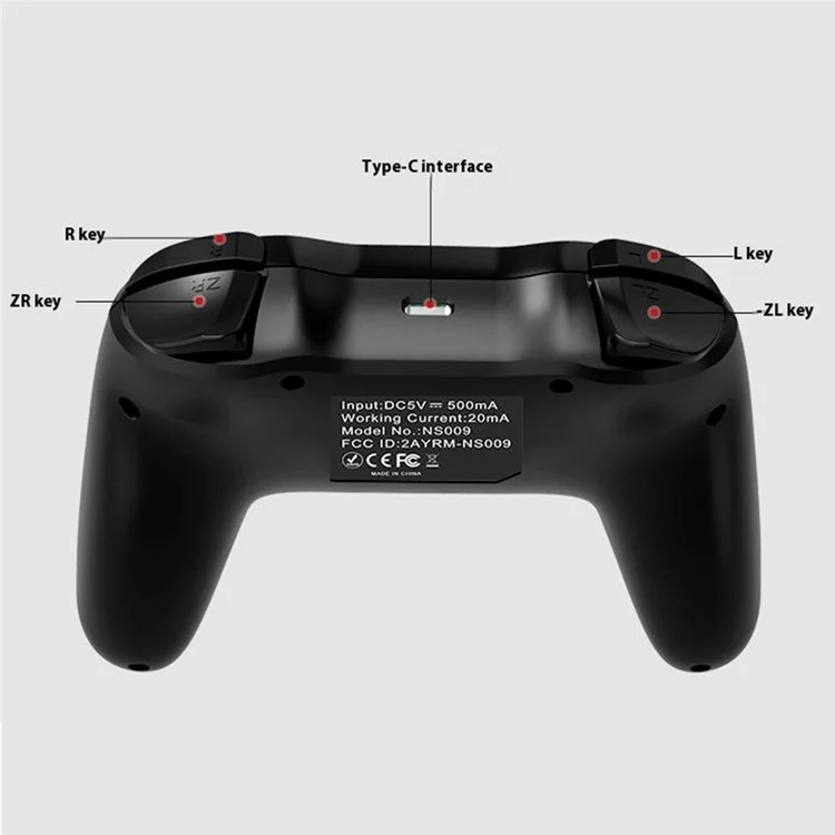 NS009 Game Controller Six-Axis Gyroscope Dual Vibration Android Bluetooth-Compatible Wireless Gamepad - Black+Green+Purple