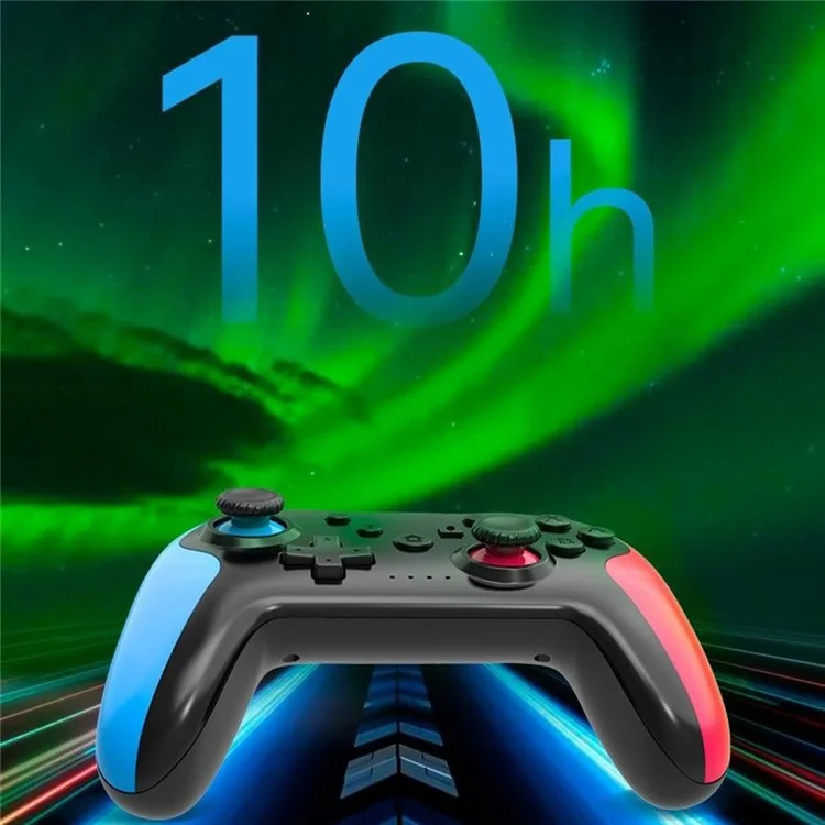 NS009 Game Controller Six-Axis Gyroscope Dual Vibration Android Bluetooth-Compatible Wireless Gamepad - Black+Green+Purple