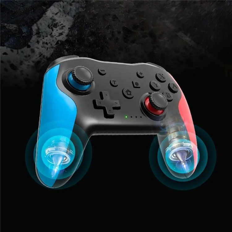 NS009 Game Controller Six-Axis Gyroscope Dual Vibration Android Bluetooth-Compatible Wireless Gamepad - Black+Green+Purple