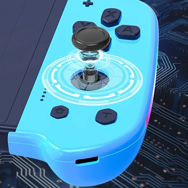 NS055 1 Pair for Nintendo Switch Wireless Joycon Controller Vibration Bluetooth-Compatible Gamepad - Red+Blue