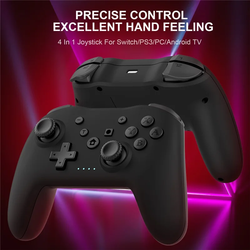 NS017 6-Axis Gyro Game Controller for Nintendo Switch / Sony PS3 / PC Wireless Bluetooth-compatible Gamepad - Pink