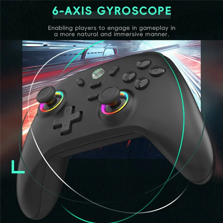 DATA FROG S13 Gamecontroller Turbo 6-Achsen-Gyro Vibration für Switch / PC / Android / iOS Kabellos Gamepad