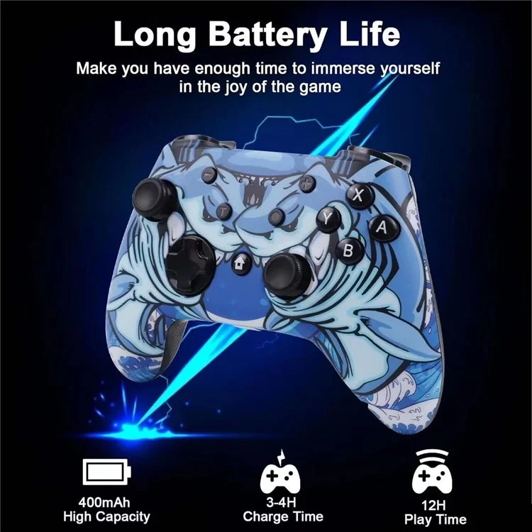 CX-270C Gamecontroller mit Dual-Motor-Vibration, 3D-Joystick, Sechs-Achsen-Gyroskop, kabellos Bluetooth-kompatibel - Rabbit