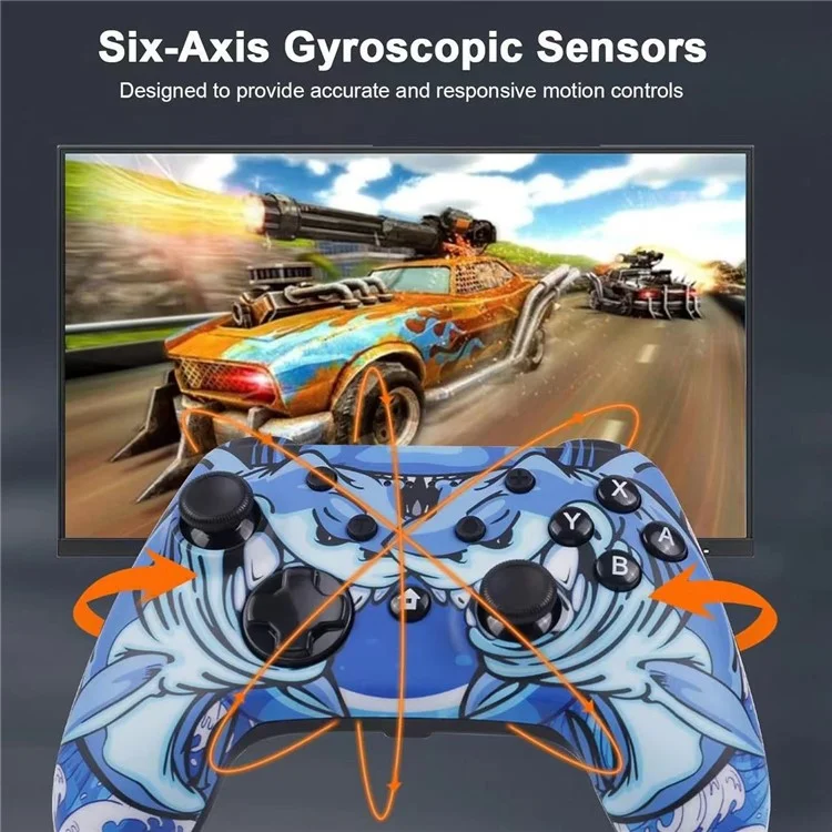 CX-270C Gamecontroller mit Dual-Motor-Vibration, 3D-Joystick, Sechs-Achsen-Gyroskop, kabellos Bluetooth-kompatibel - Rabbit