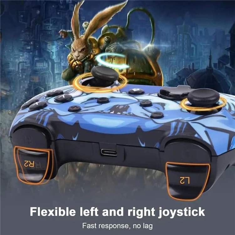 CX-270C Gamecontroller mit Dual-Motor-Vibration, 3D-Joystick, Sechs-Achsen-Gyroskop, kabellos Bluetooth-kompatibel - Rabbit