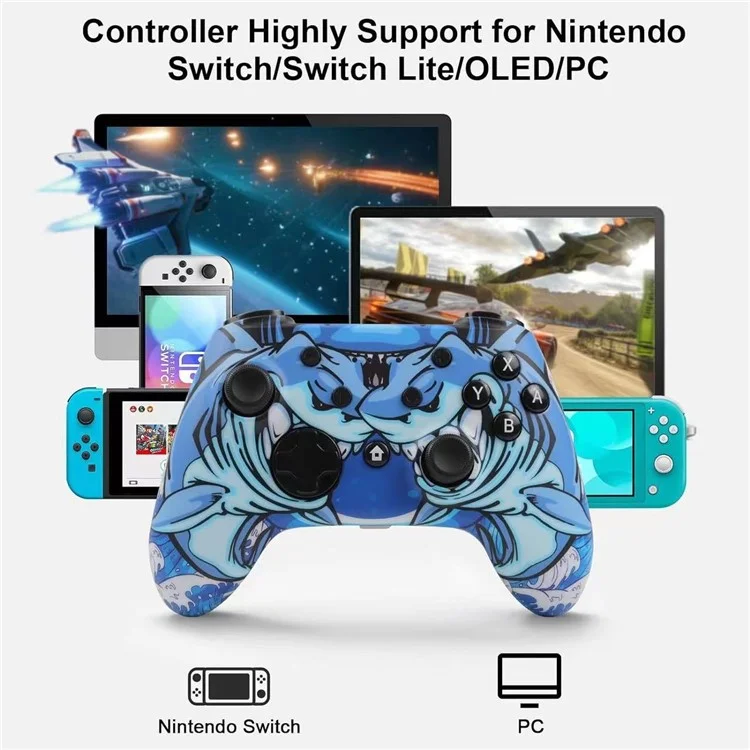CX-270C Gamecontroller mit Dual-Motor-Vibration, 3D-Joystick, Sechs-Achsen-Gyroskop, kabellos Bluetooth-kompatibel - Rabbit
