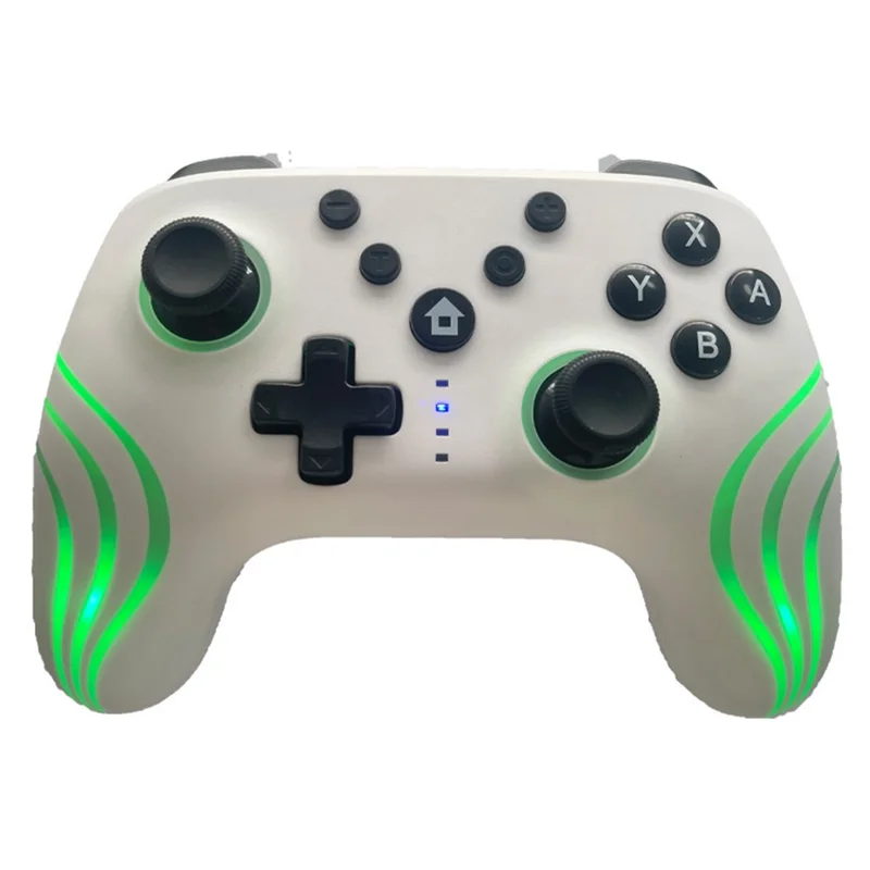 CX-262 Colorful Light Game Controller Six-Axis Motion Sensing Dual Motor Vibration Bluetooth-Compatible Gamepad - White