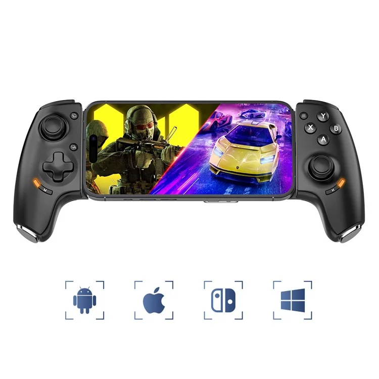 GAMWING Aobing Max Bluetooth-kompatibler / Typ C Kabel-Dual-Modus Erweiterbarer Griff Mobiler Spielcontroller - Schwarz