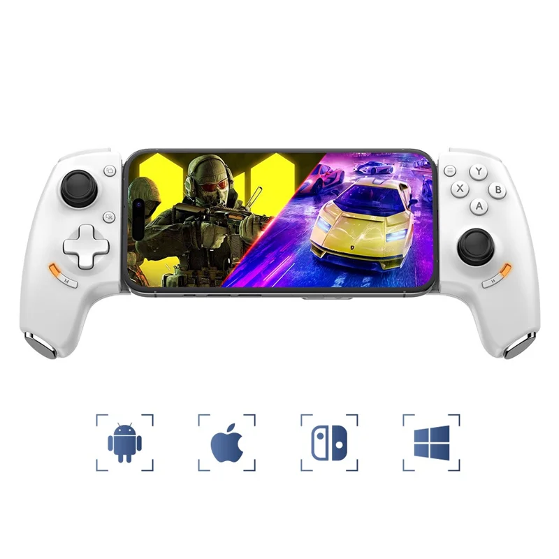 GAMWING Aobing Max Bluetooth-compatible  /  Type C Wired Dual Mode Expandable Grip Mobile Game Controller - White