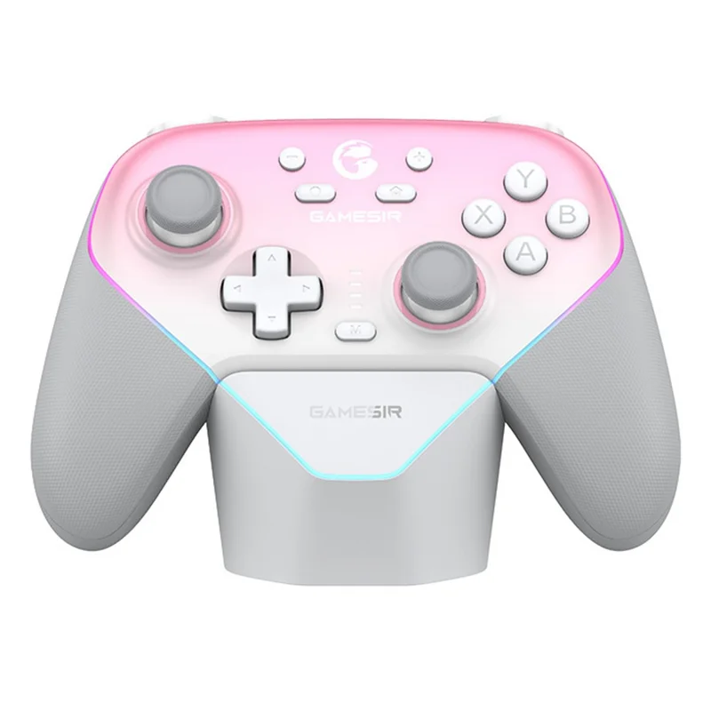 Mando de juego GAMESIR Super Nova compatible con 2,4G / Bluetooth / con cable, con joystick Hall y botones programables - Rosa