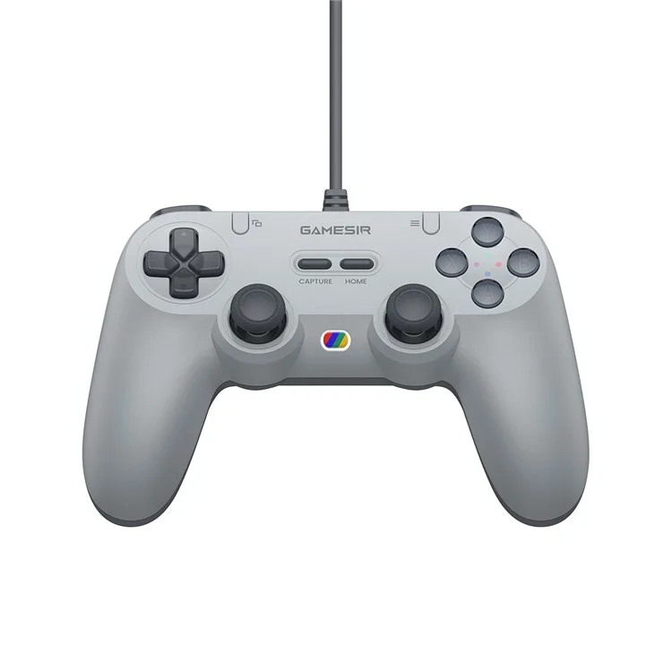 GAMESIR T3 Lite Wired Game Controller for PC Steam Switch Android iOS Hall Effect Joysticks 1000Hz Polling Rate - Grey
