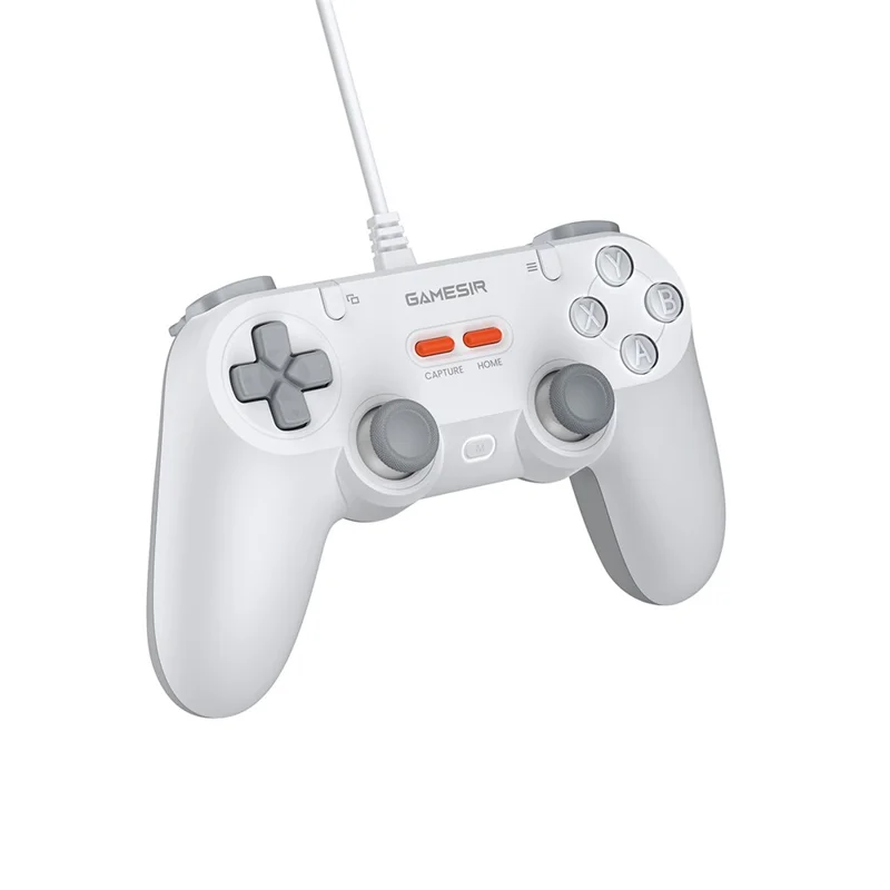 GAMESIR T3 Lite Wired Game Controller for PC Steam Switch Android iOS Hall Effect Joysticks 1000Hz Polling Rate - White