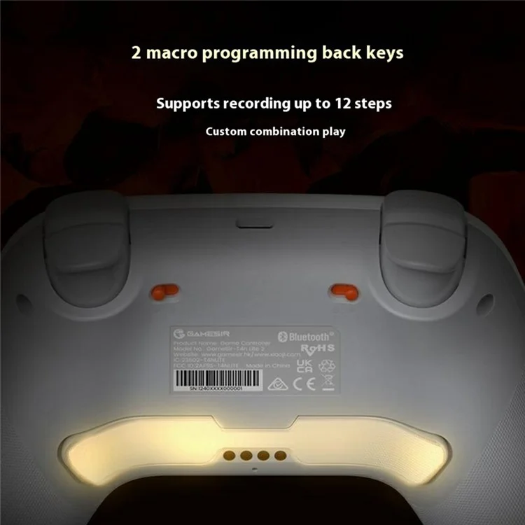 GAMESIR Nova 2 Lite Wireless Game Controller PC Steam Hall Effect Joystick For Switch  /  Android  /  iOS Platforms - White