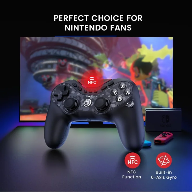GAMESIR T3Pro  /  Tarantula Pro 3 2.4G / Bluetooth-compatible / Wired Gaming Controller for PC / Nintendo Switch / Android / iOS Gamepad with Base