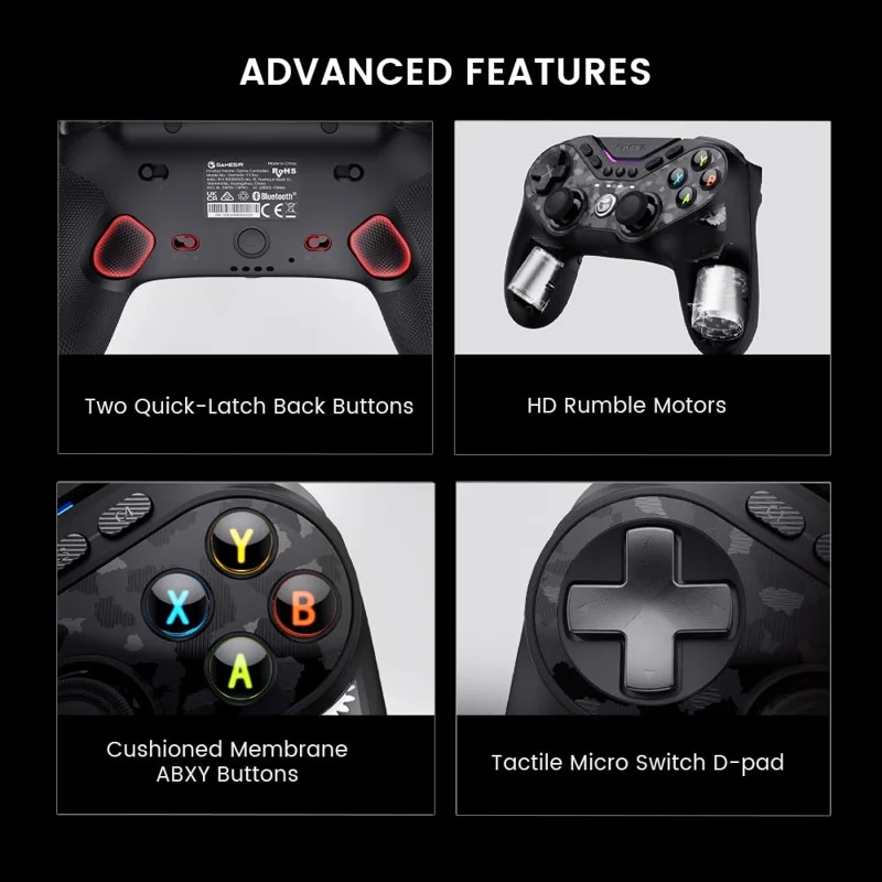GAMESIR T3Pro  /  Tarantula Pro 3 2.4G / Bluetooth-compatible / Wired Gaming Controller for PC / Nintendo Switch / Android / iOS Gamepad with Base