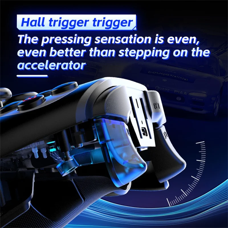 G6S Wireless Gamepad Hall Joystick Trigger Six Axis Body Sensation Bluetooth-compatible Controller for Switch / iOS / Android / PC - Grey