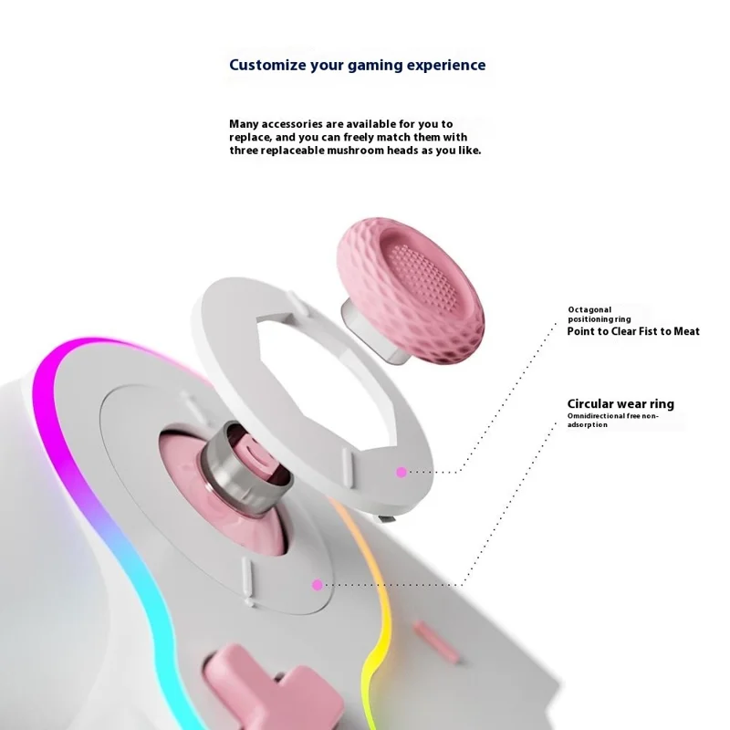 Controle de Jogo Retrô LINYUVO KS63 para Nintendo Switch / Switch OLED com Sensor Giroscópico Programável - Roxo