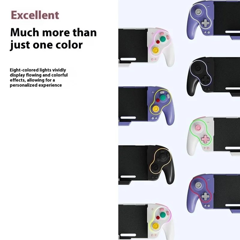 Controle de Jogo Retrô LINYUVO KS63 para Nintendo Switch / Switch OLED com Sensor Giroscópico Programável - Roxo