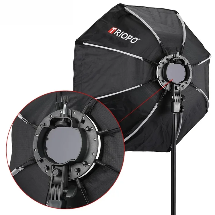 TRIOPO KX65 Hot Shoe Faltbarer Blitzlichtdiffusor Softbox Spotlichtgewebe Foto-Diffusor Soft Light Box