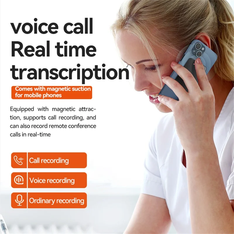 A3 64GB ChatGPT AI Voice Recorder APP Control Smart Transcription Speech to Text Recorder, Single Key + Reset Button