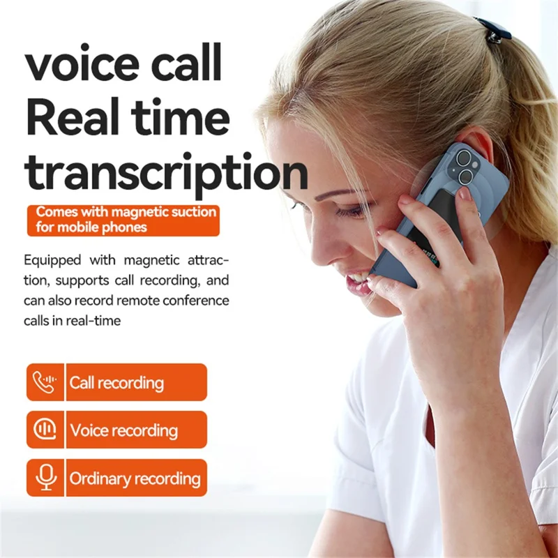 A3P 8GB AI Voice Recorder APP Control ChatGPT Transcribe Summarize Recording Device