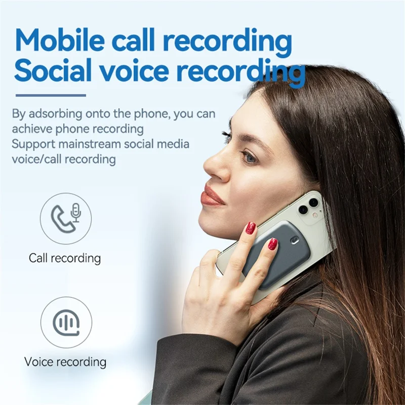 A1A AI Voice Recorder 16GB, Smart Translation Audio Recorder, APP Control Digital Dictaphone for Meetings, Classes, Interviews