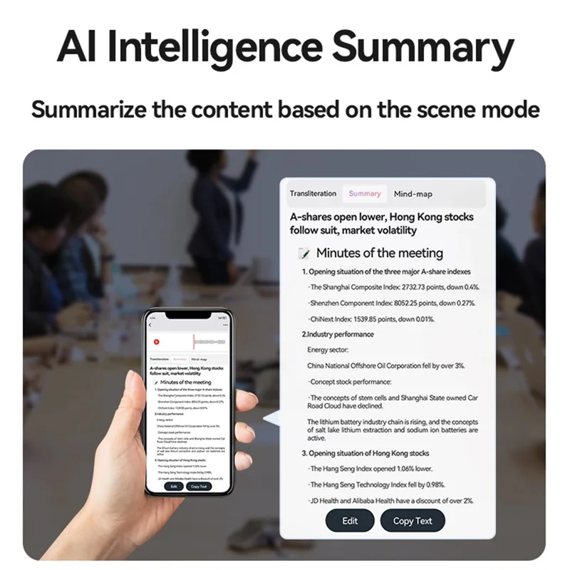 S18A 8GB AI Voice Recorder ChatGPT Smart Transcription App Controlled Recording Watch Translator
