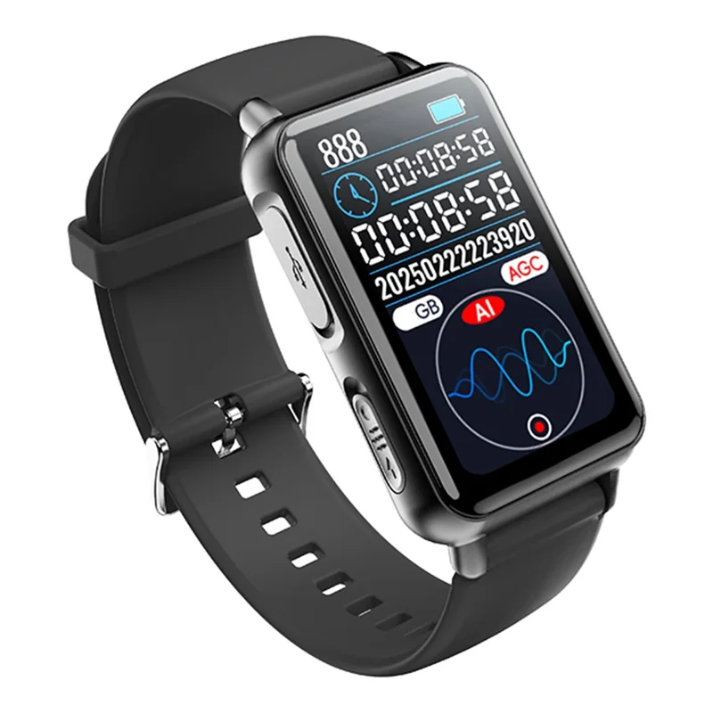 S18A 16GB AI Voice Recorder ChatGPT Smart Transcription App Controlled Recording Watch Translator