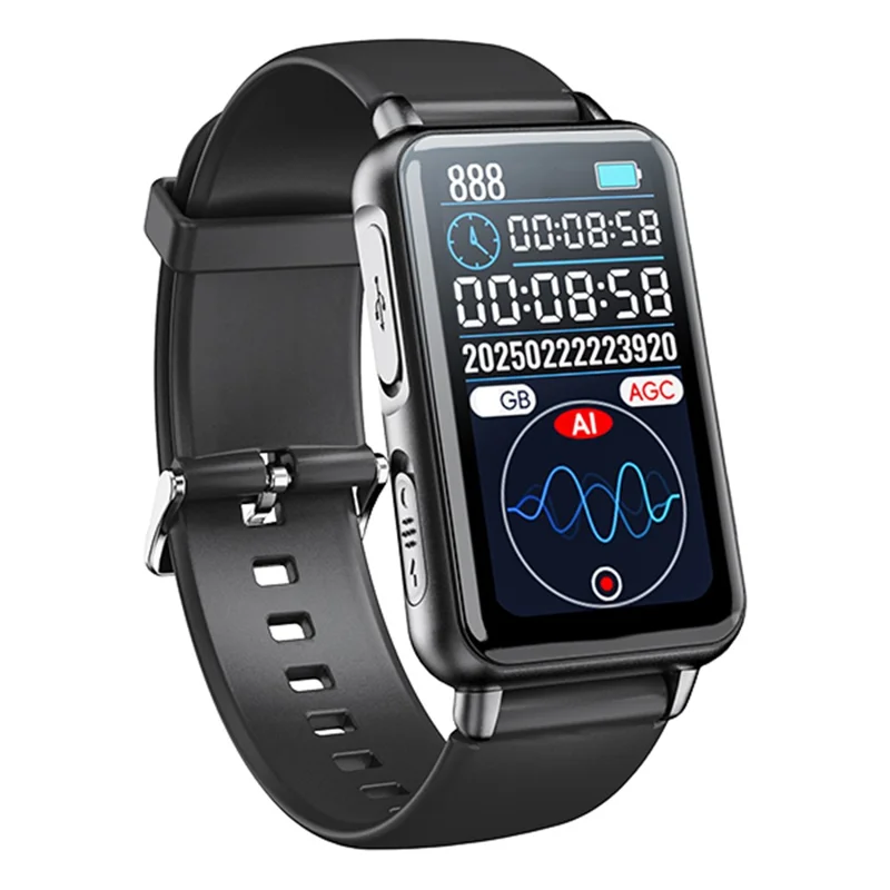 S18A 64GB AI Voice Recorder ChatGPT Smart Transcription App Controlled Recording Watch Translator