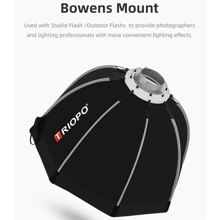 Triopo K90 90cm Fotografia Portatile Ottagono Ottagono Ombrello Softbox Reflector Diffusione Con Mount Bowens