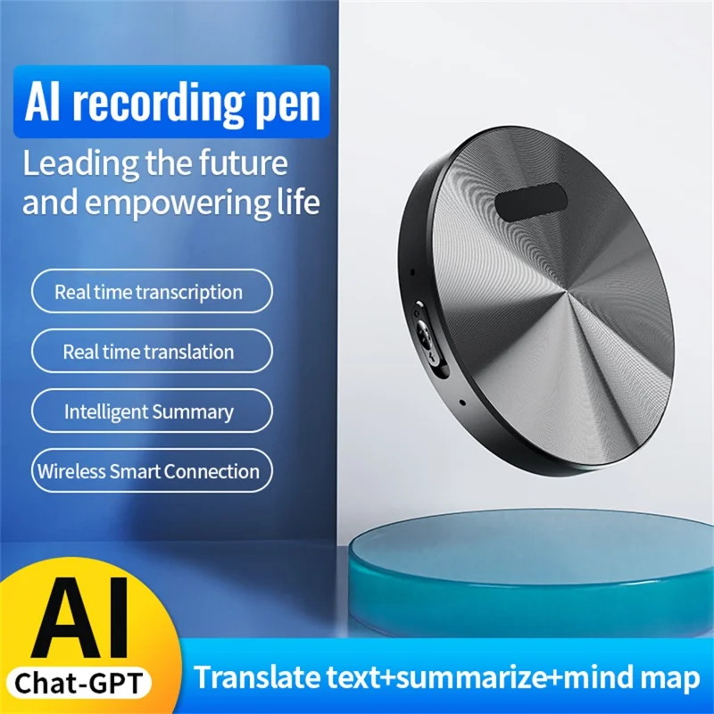 A6 32GB Magnetic Dictaphone App Control AI Voice Recorder ChatGPT Smart Transcription Translator