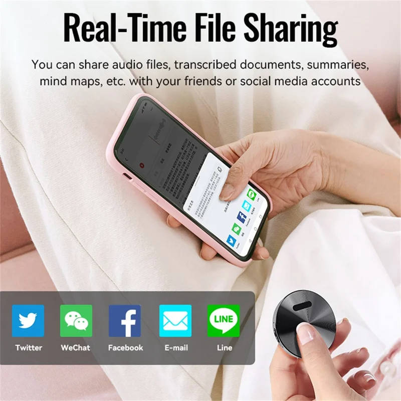 A6 128GB Magnetic Dictaphone App Control AI Voice Recorder ChatGPT Smart Transcription Translator