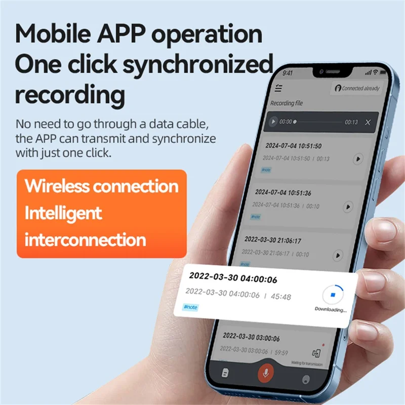 Q70A AI Voice Recorder ChatGPT 128GB Smart Transcription Translation App Control Magnetic Sound Recorder