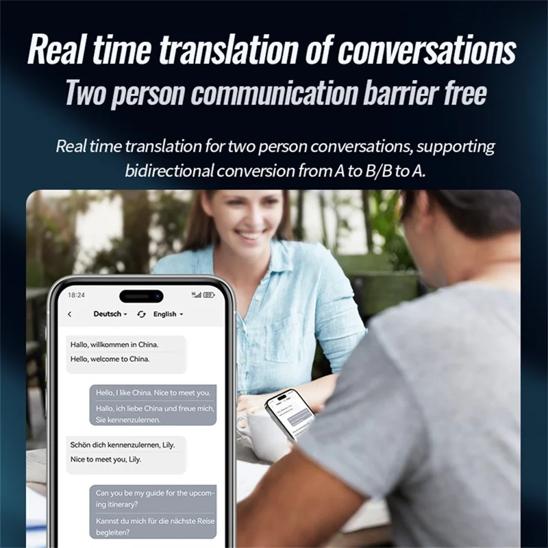 Q88A AI Smart Voice Recorder 64GB HD Noise Reduction One-Touch Recording Pen 1.14 Inch IPS Screen